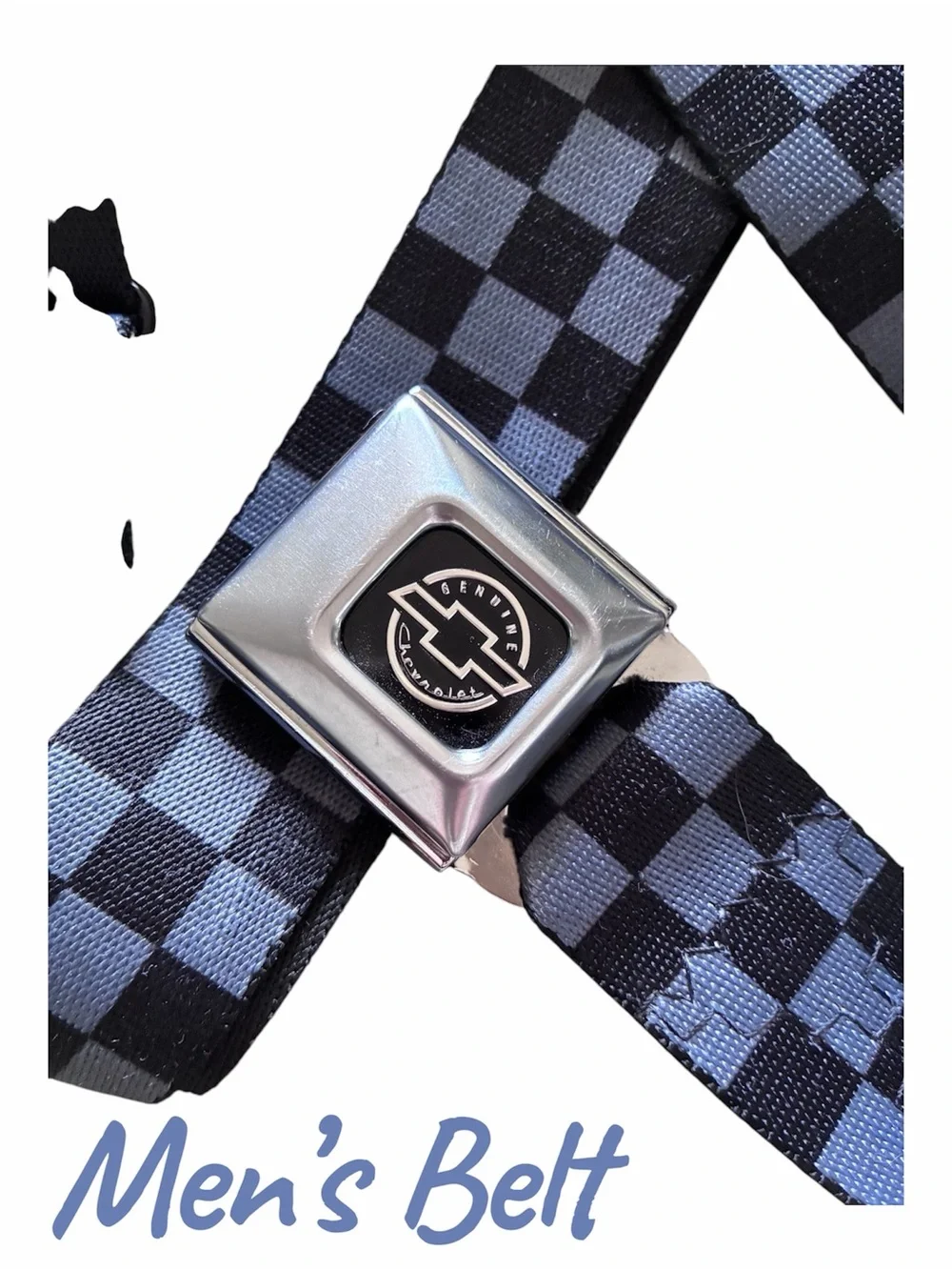 😎 Men’s Buckle Down Chevrolet adjustable checkerboard belt